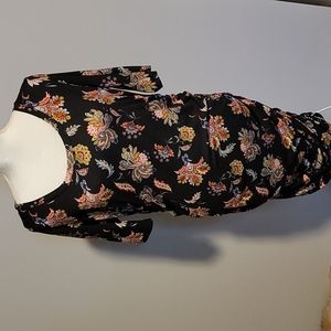 Mother Bee Maternity Paisley Ruched Dress--Size Large
